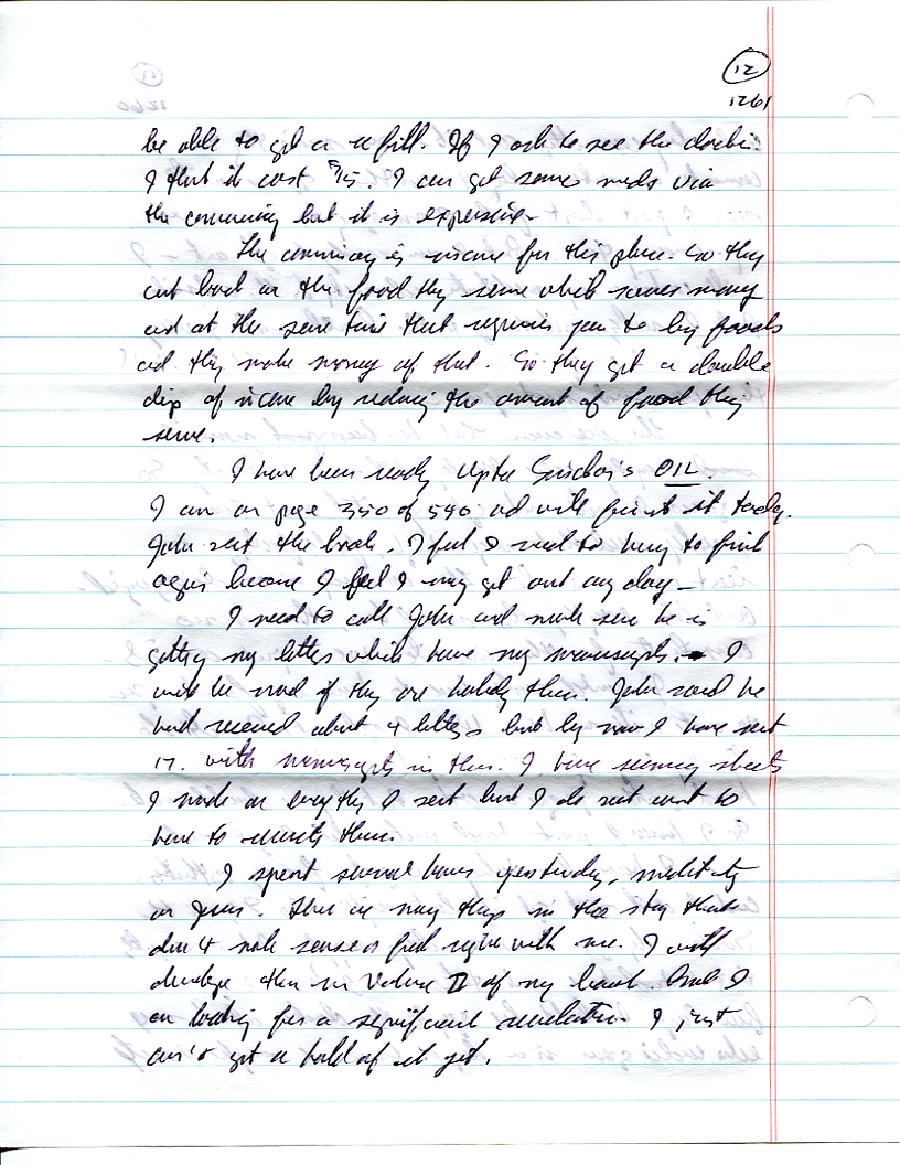 Dr John WorldPeace 2008 Prison Journal